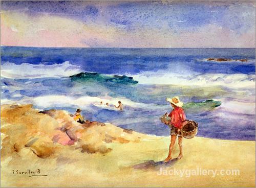 Boy on the Sand by Joaquin Sorolla y Bastida paintings reproduction